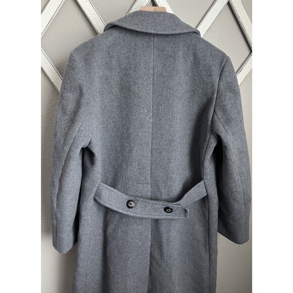 Vtg Pendleton Women's L 100% Virgin Wool Double Breasted Long Overcoat USA -Gray - Picture 8 of 14